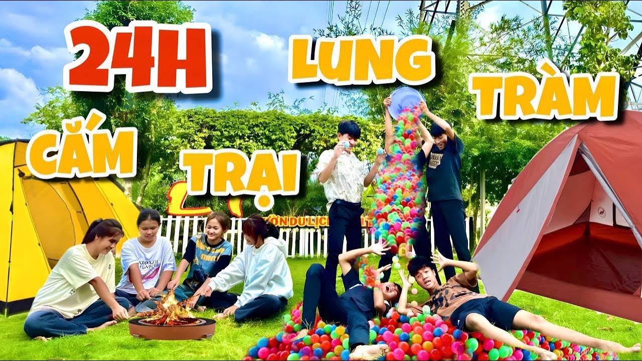 Anh Ba Phai | Thử Thách 24H Cắm Trại Trải Nghiệm Khu Du Lịch Sinh Thái Lung Tràm | 24HOUR CHALLENGE