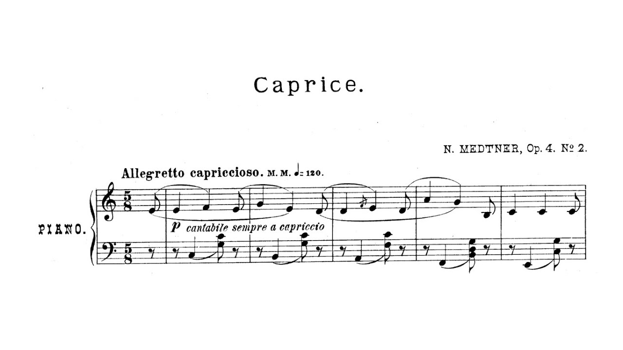 Nikolai Medtner - 4 Pieces for Piano, Op. 4 [with score]