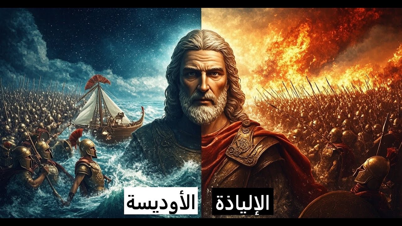 رحلة الأبطال في الإلياذة والأوديسة: من طروادة إلى إيثاكا ⚔️💔🔥