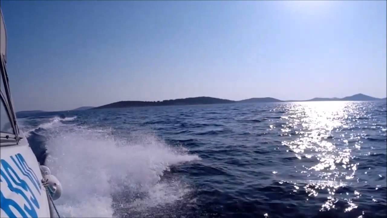 Motorboat trip from Tribunj to Kakan,  Blitvenica lighthouse, Žirje, Kaprije, PART3