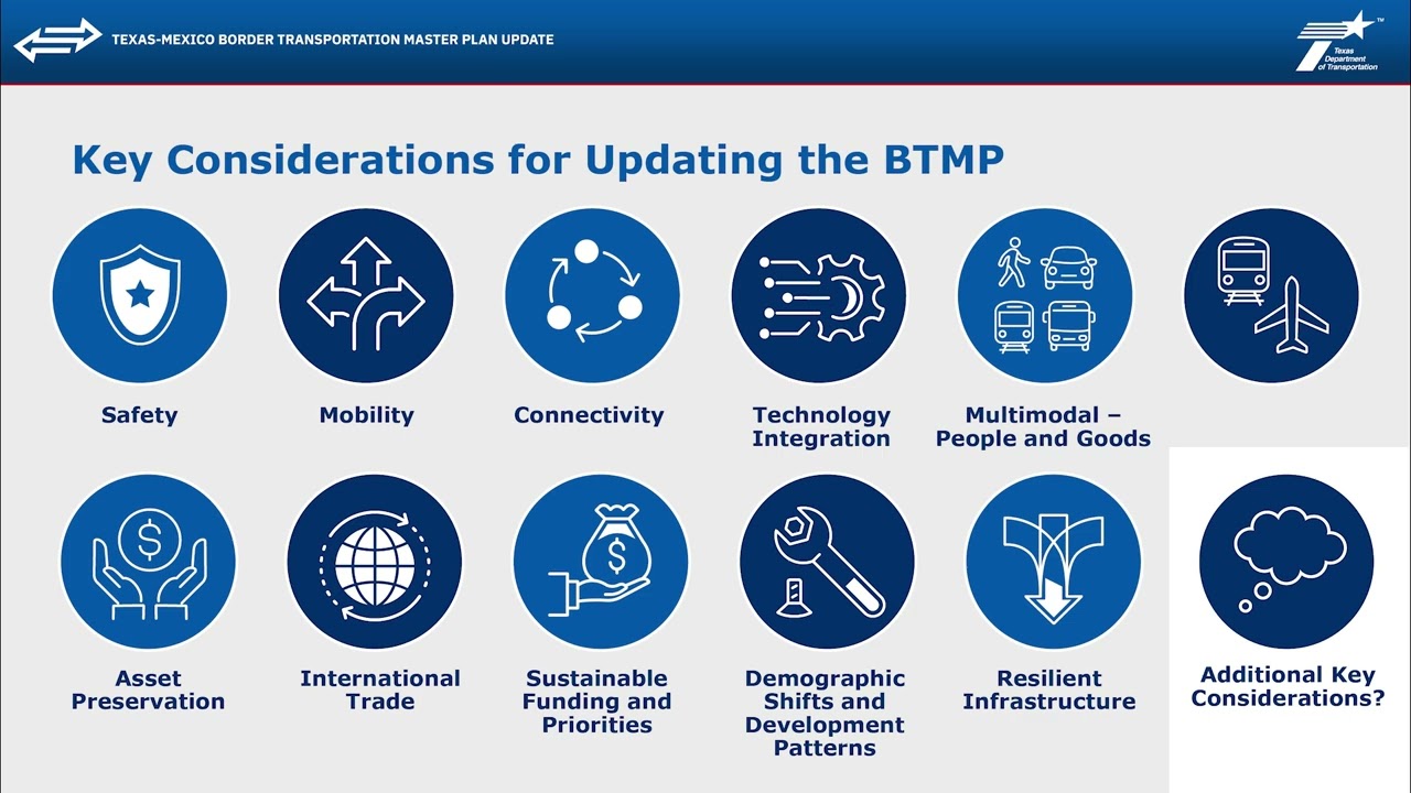 The Texas-Mexico Border Transportation Master Plan - Pre-recorded video presentation