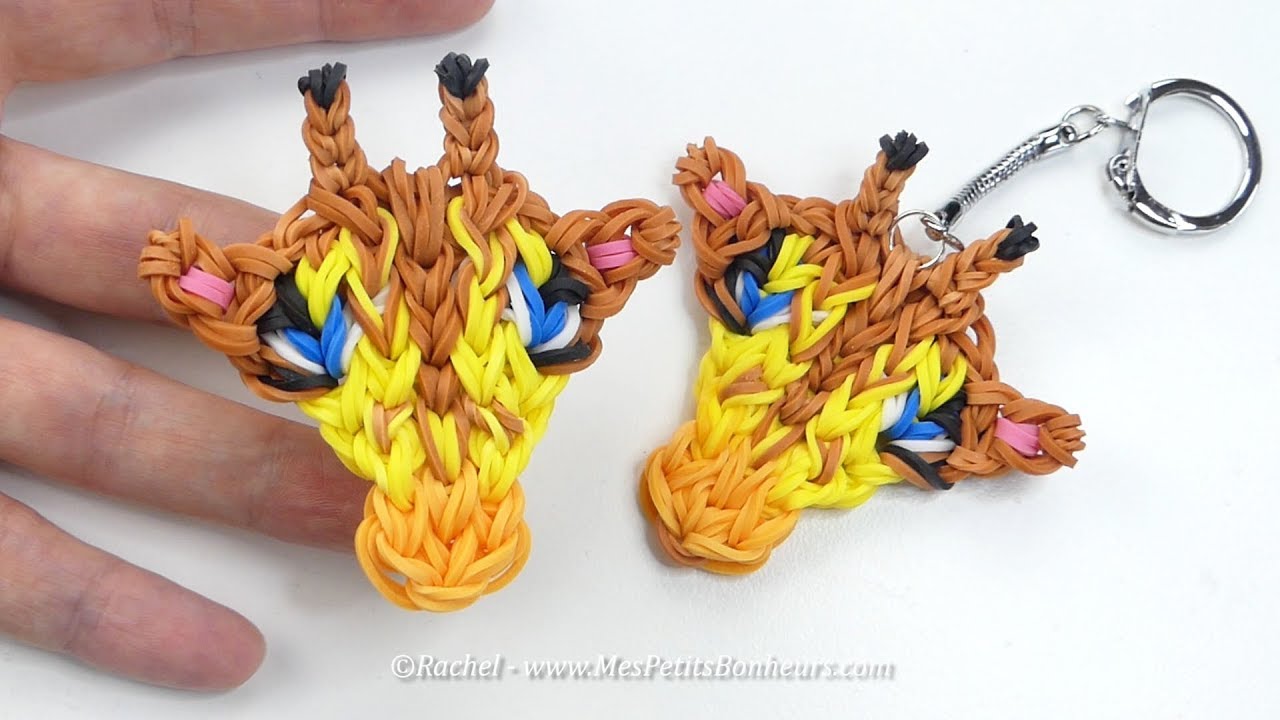 DIY - GIRAFE en élastiques RAINBOW LOOM - Tuto complet