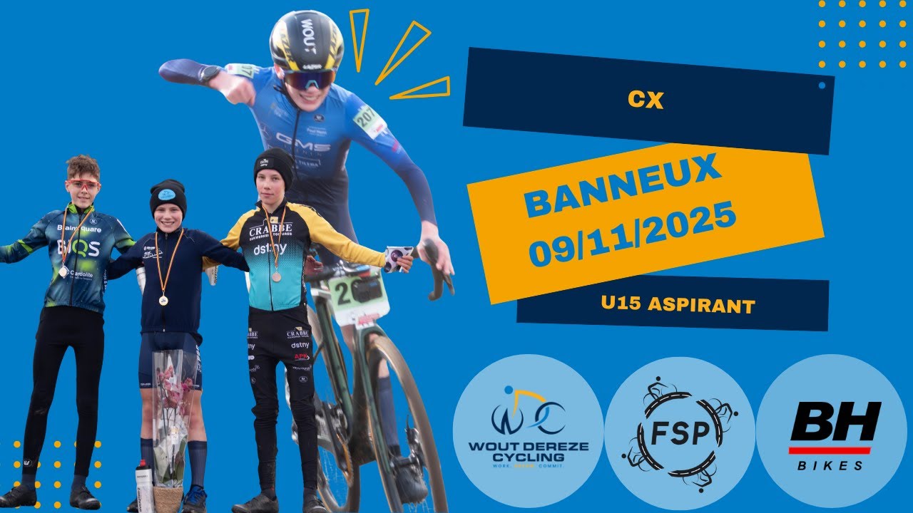 Cyclocross @Banneux U15  aspirant 1ste plaats 9 november 2025