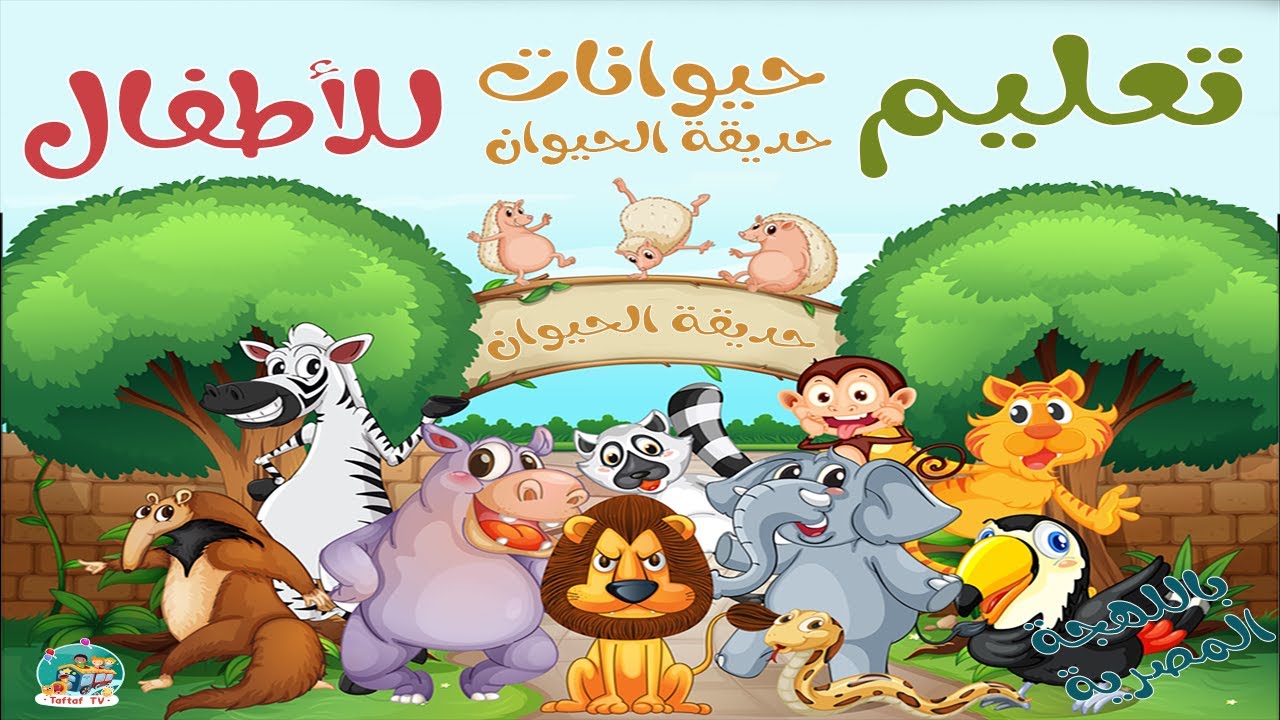 تعليم حيوانات حديقة الحيوان باللغة العربية - اللهجة المصرية
