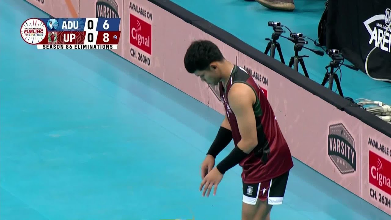 Jude Aguilar, John Gay join forces in set 1 for Adamson vs. UP | UAAP Season 86 Men's Volleyball