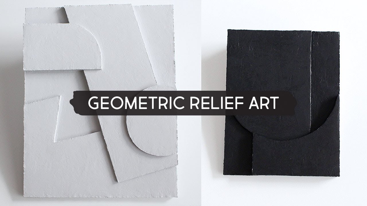 DIY Geometric Relief Art