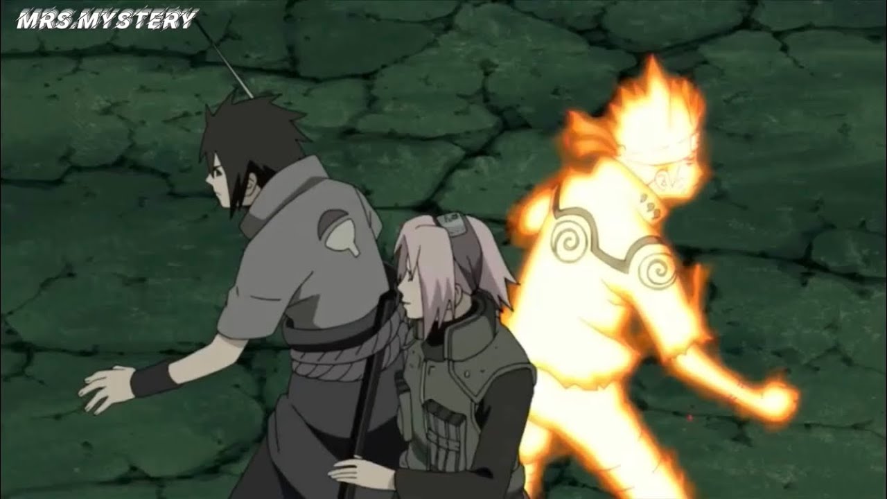 Sakura thinks she's caught Naruto and Sasuke