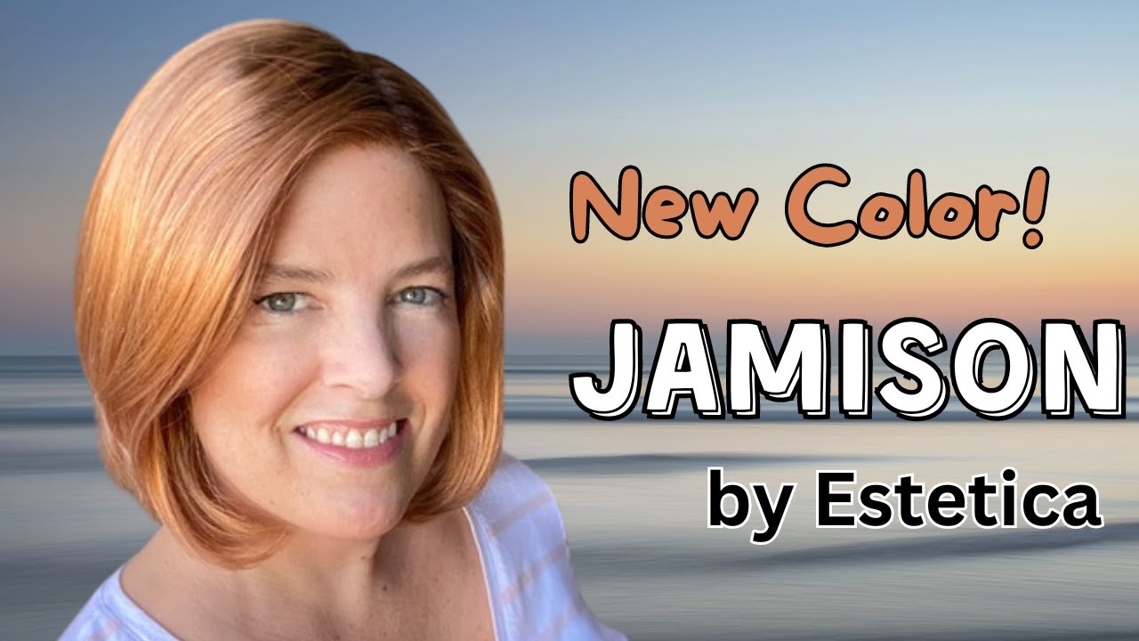 JAMISON by Estetica in MANDARIN ROOTED (new color), Wig Review, Styling Options, & Color Details