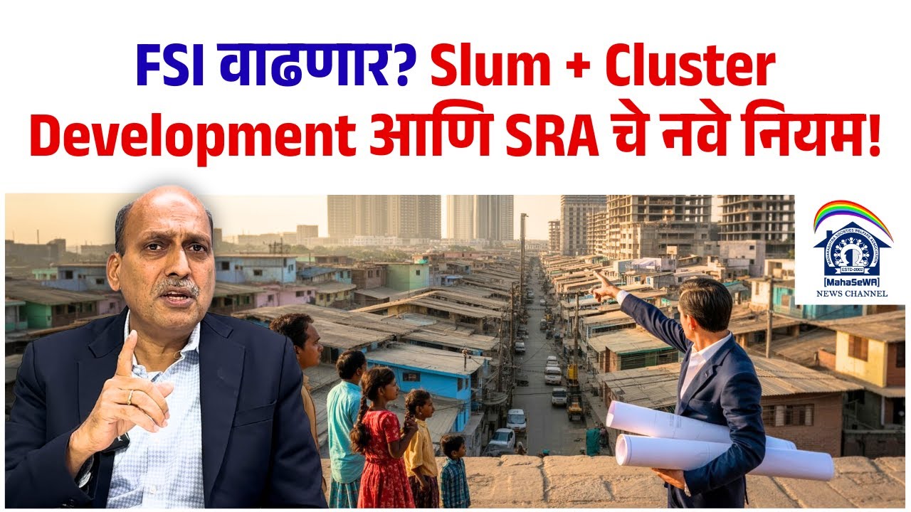 FSI वाढणार? Slum + Cluster Development आणि SRA चे नवे नियम! Realestate News