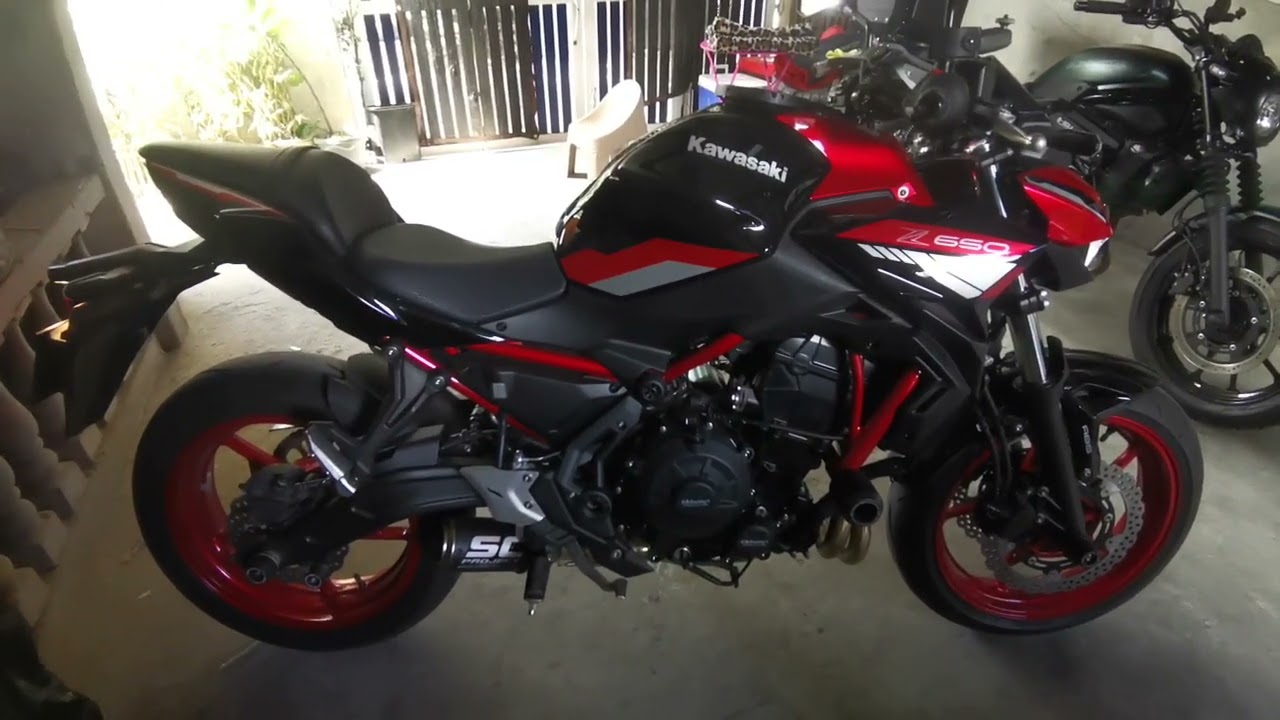 SC PROJECT MUFFLER KAWASAKI Z650 SOUND CHECK