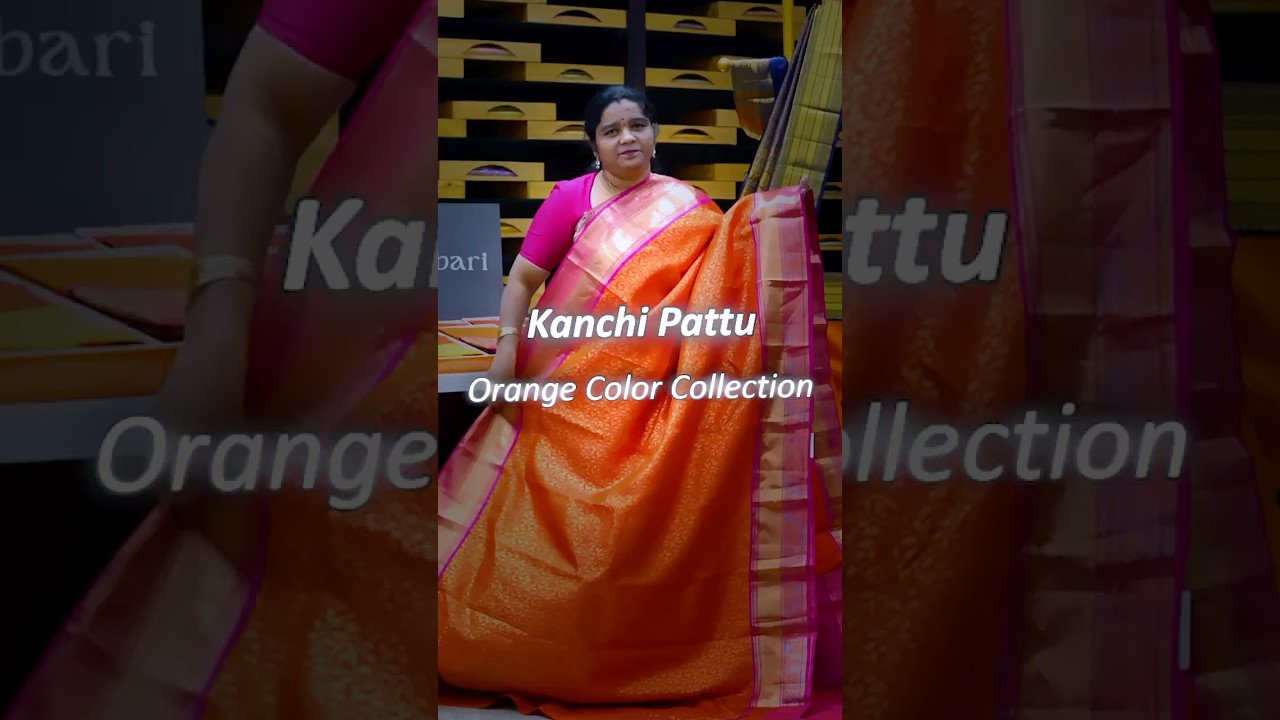 Premium Quality Orange Kanchi Pattu Sarees | kadhambari silks | 𝐂𝐨𝐧𝐭𝐚𝐜𝐭:9652899526