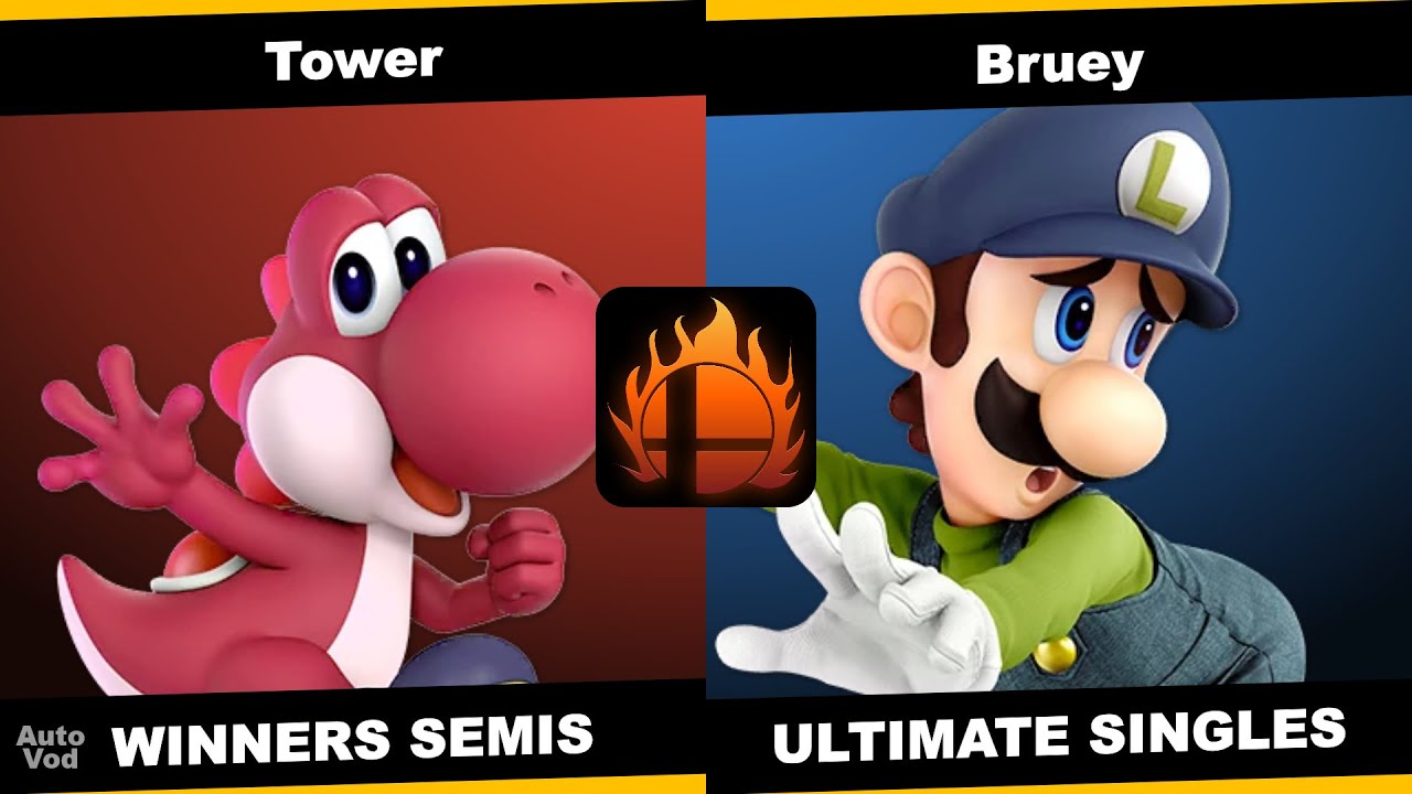 Tower (Yoshi) vs Bruey (Luigi) - Burning Stocks #4 | 0% Attendance Winners Semi-Final