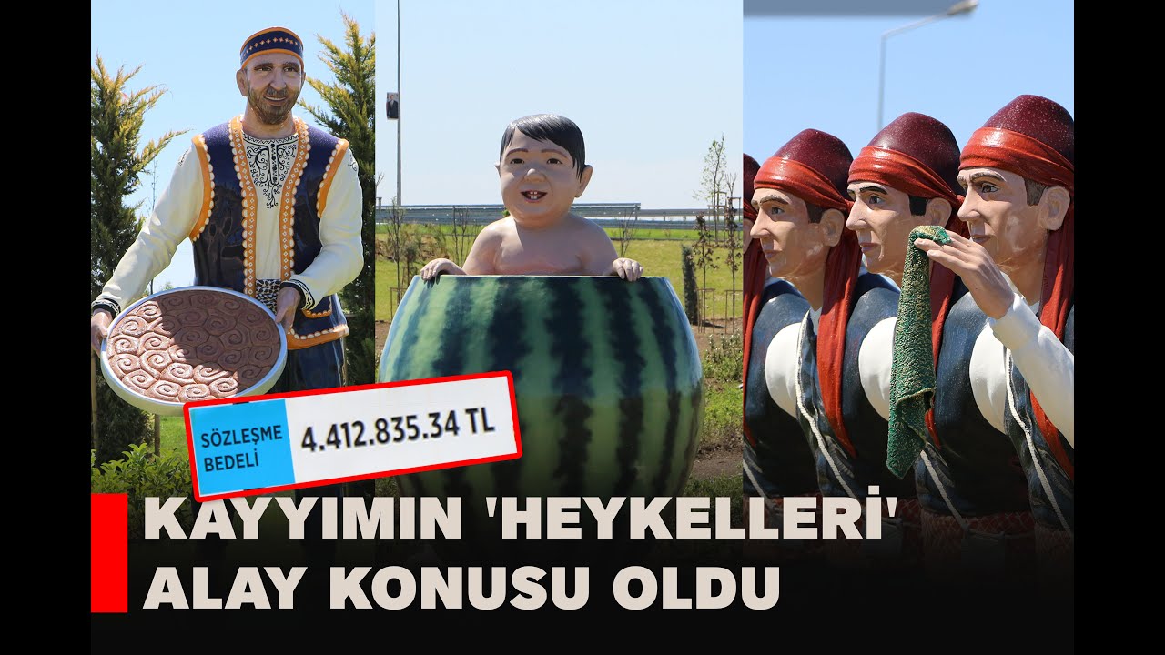 Kayyımın 'heykelleri' alay konusu oldu