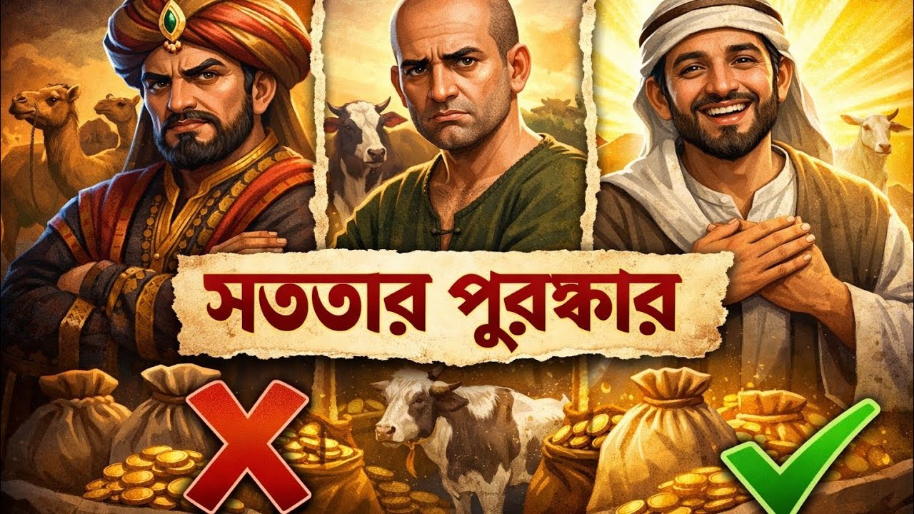 সততার পুরস্কার |সততা ও কৃতজ্ঞতার মূল্য | বাংলা ইসলামিক গল্প |তিন ব্যক্তির সত্য ঘটনা | STShortDrama 