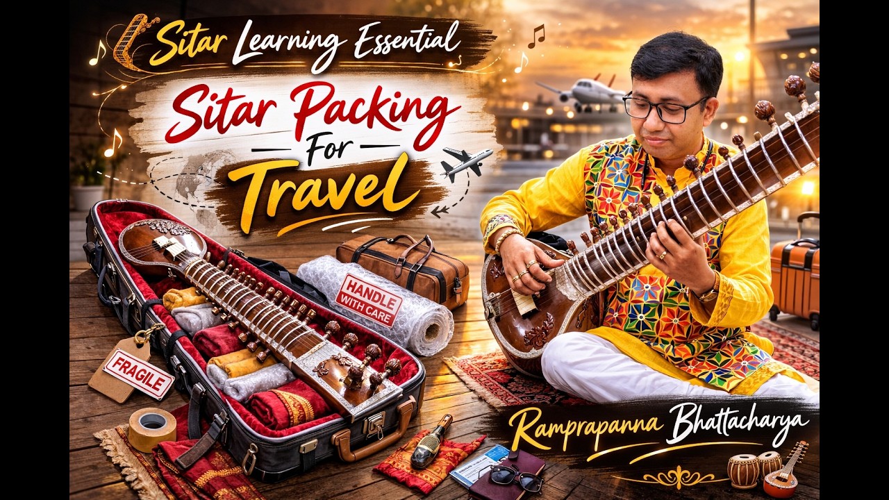 How to pack Sitar for travel | Sitar Learning Essentials | Episode 77 | Ramprapanna Bhattacharya 