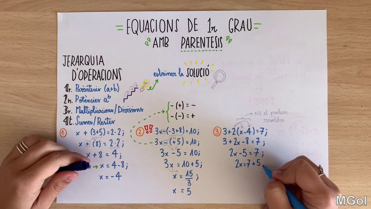 Equacions de 1r grau amb parèntesis
