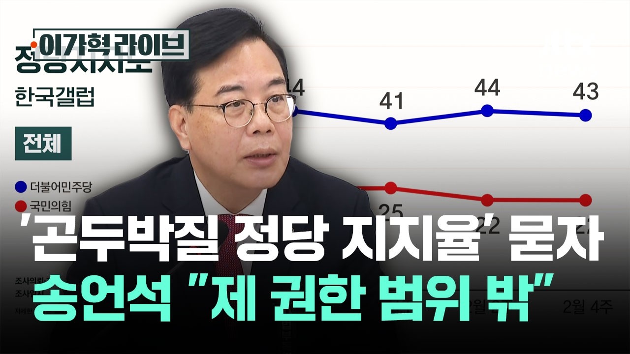 '곤두박질 정당' 지지율 빨간불…송언석 