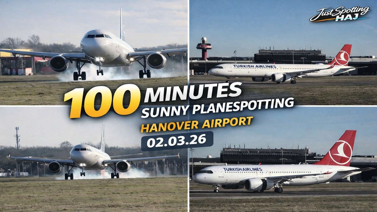 [4K] Sunny Planespotting from Hanover Airport (HAJ) 02.03.26