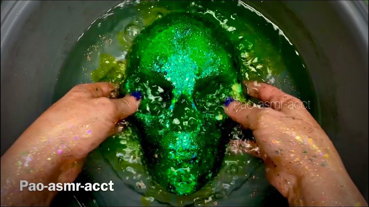 Messy water & wet pasted blocks collab with @sylviesaysasmr 💚✨🤍✨💀 | ASMR | Sizzles