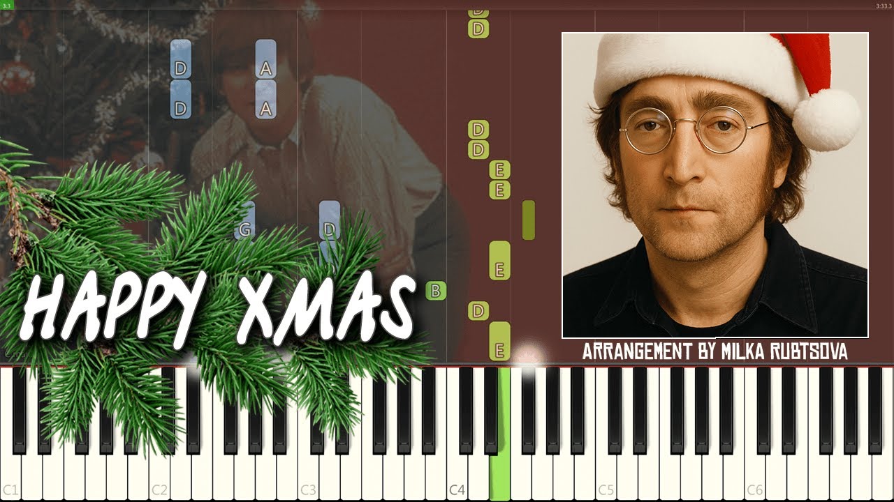 Happy Xmas (War Is Over) | Piano Cover + Synthesia Tutorial