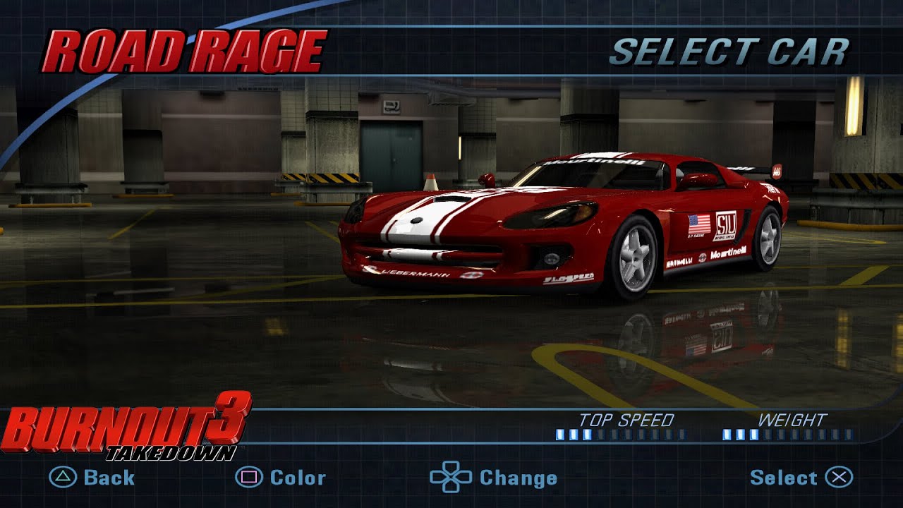 Viper GTS!? Unknown Car in Road Rage!! - Burnout 3 Takedown G29 Gameplay