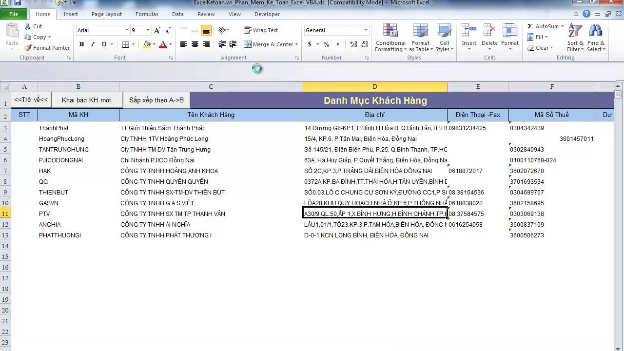 Phần mềm kế to&aacute;n Excel sử dụng VBA kh&aacute; hay để tham khảo v&agrave; sử dụng