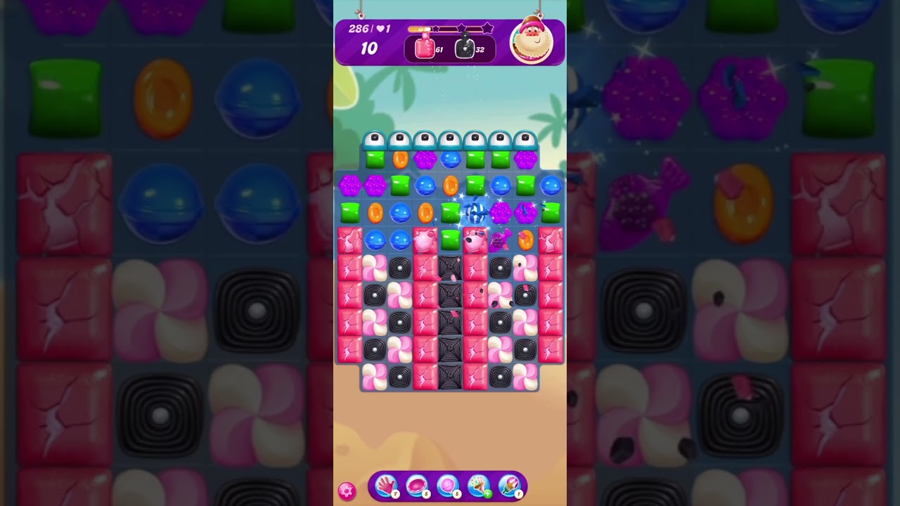 Kid game. Candy crush saga level 281~290