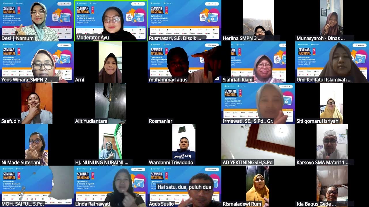 Seminar Nasional 4JP - Optimalisasi e-Kinerja di MyASN