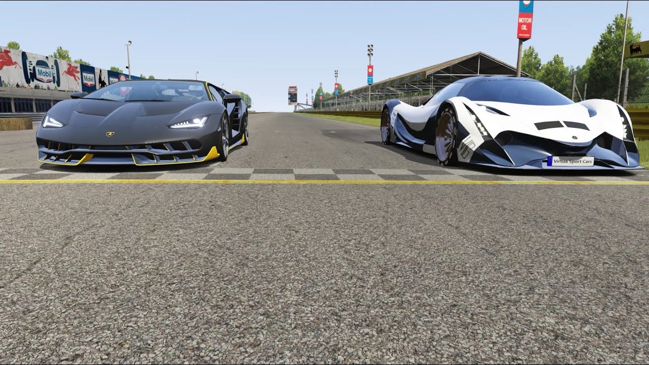 Devel Sixteen vs Lamborghini Centenario at Monza Full Course