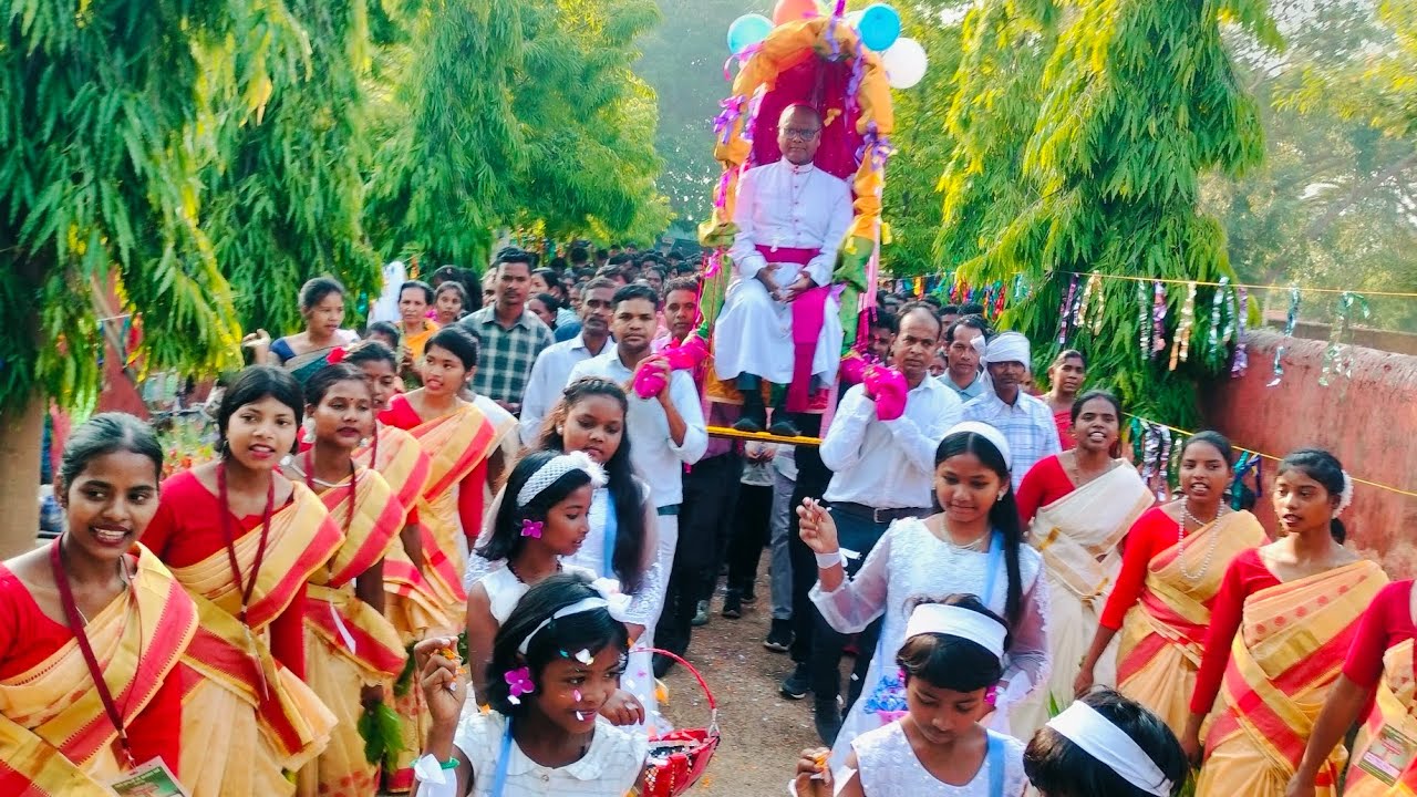 Nawatanr Parish मे नए Archbishop Vincent Aind का भव्य स्वागत 💐💐Mandar, Ranchi Jharkhand 26 May 2024