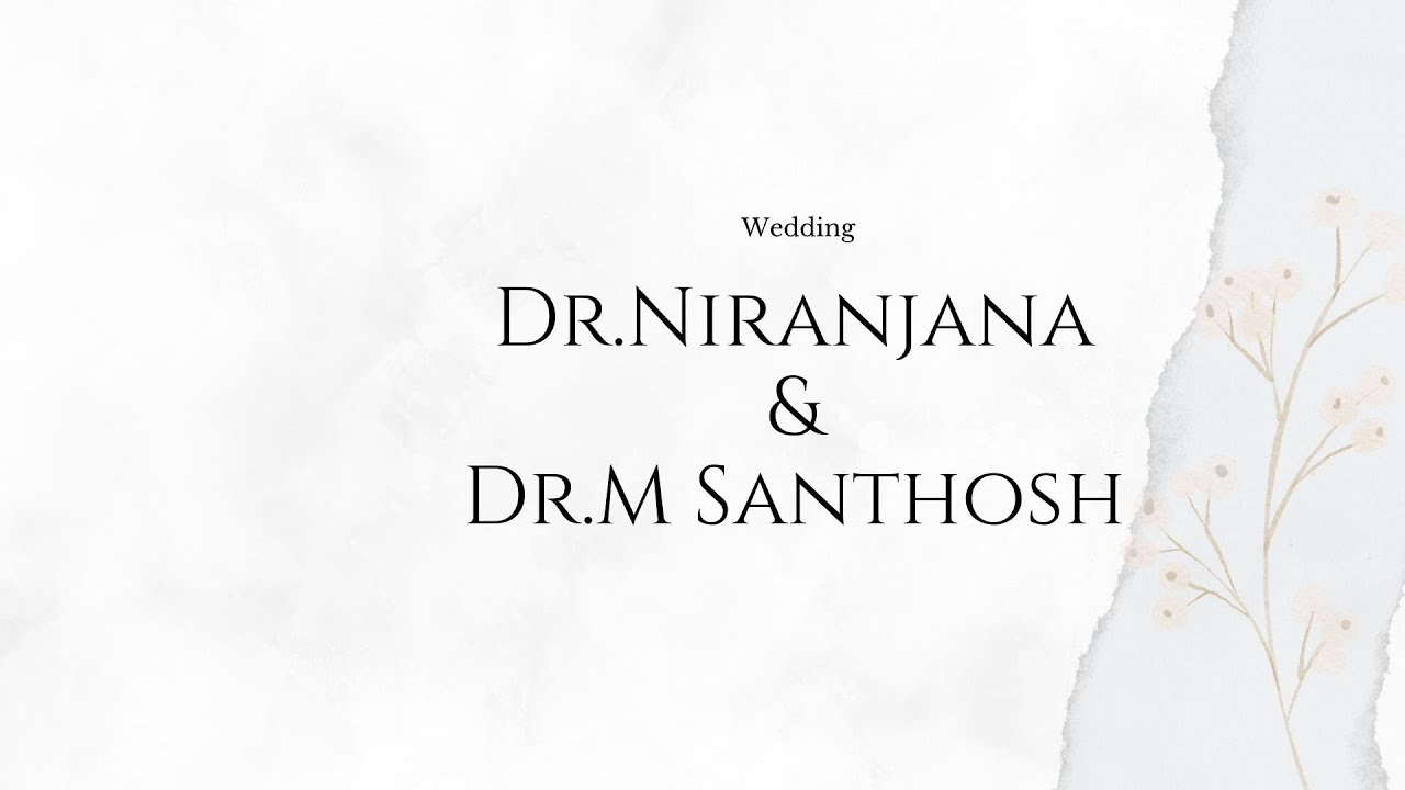 Wedding Ceremony Live - Dr.Niranjana & Dr.M Santhosh