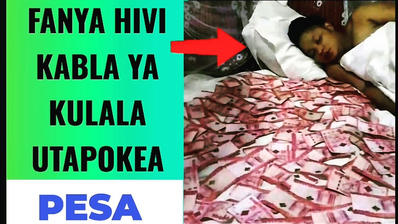 UTAPOKEA PESA Nyingi baada ya kufanya hivi USIKU kabla ya KULALA