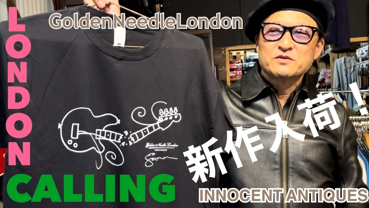 【THE CLASH】伝説の瞬間がアイテムに！ポール・シムノン自身が描いた「あのベース」Tシャツ＆バッグ入荷！3年越し！あのバイク柄に続く【ポール・シムノン新作】