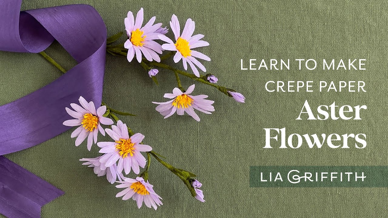 Learn Hot to Make Crepe Paper Aster Flowers
