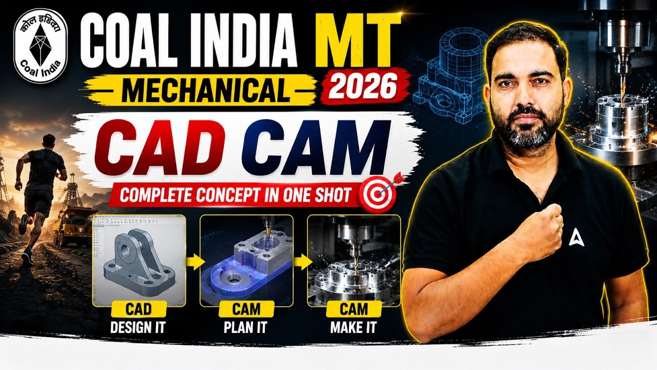 Coal India MT Mechanical 2026 | CAD CAM & Robotics Important MCQs | CIL MT Exam 2026 | By Rahul Sir
