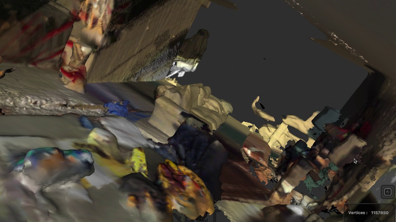 Structure Sensor 3D SLAM model experiments with Skanect