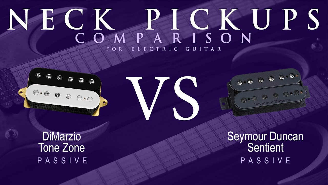 DiMarzio TONE ZONE vs Seymour Duncan SENTIENT - Passive Neck Guitar Pickup Comparison Tone Demo