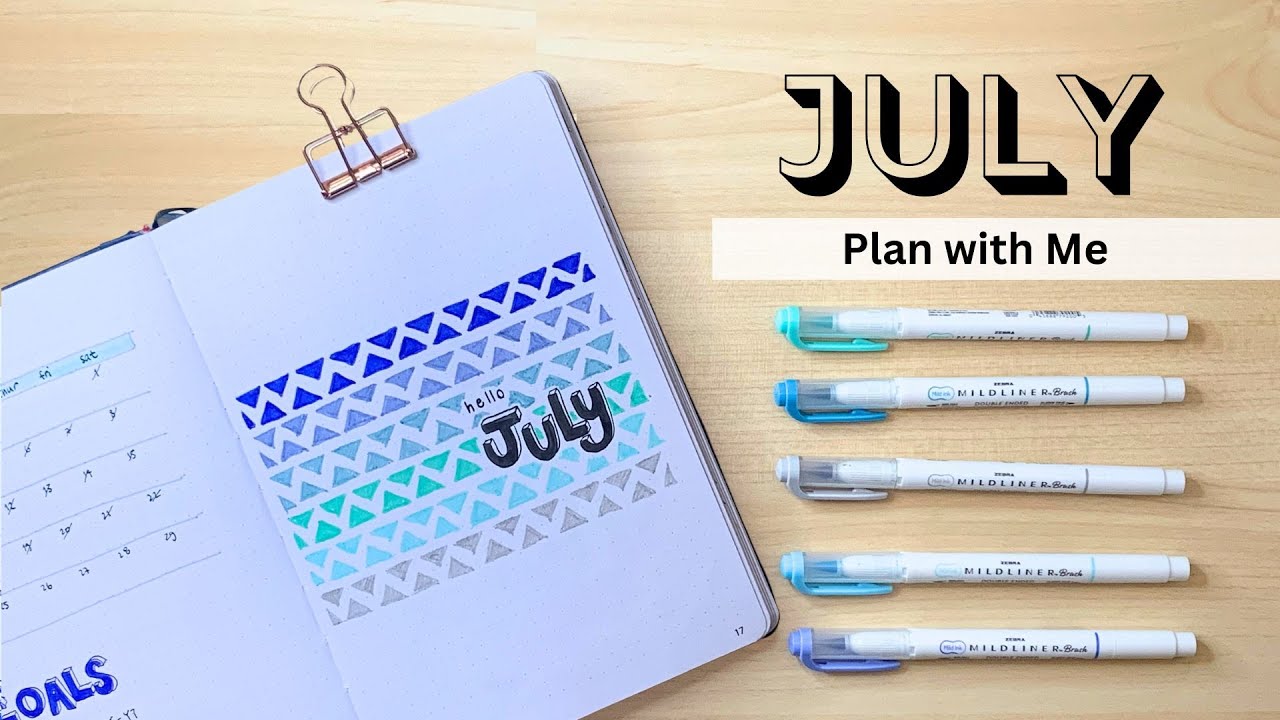 PLAN WITH ME | July Bullet Journal Setup 🔷