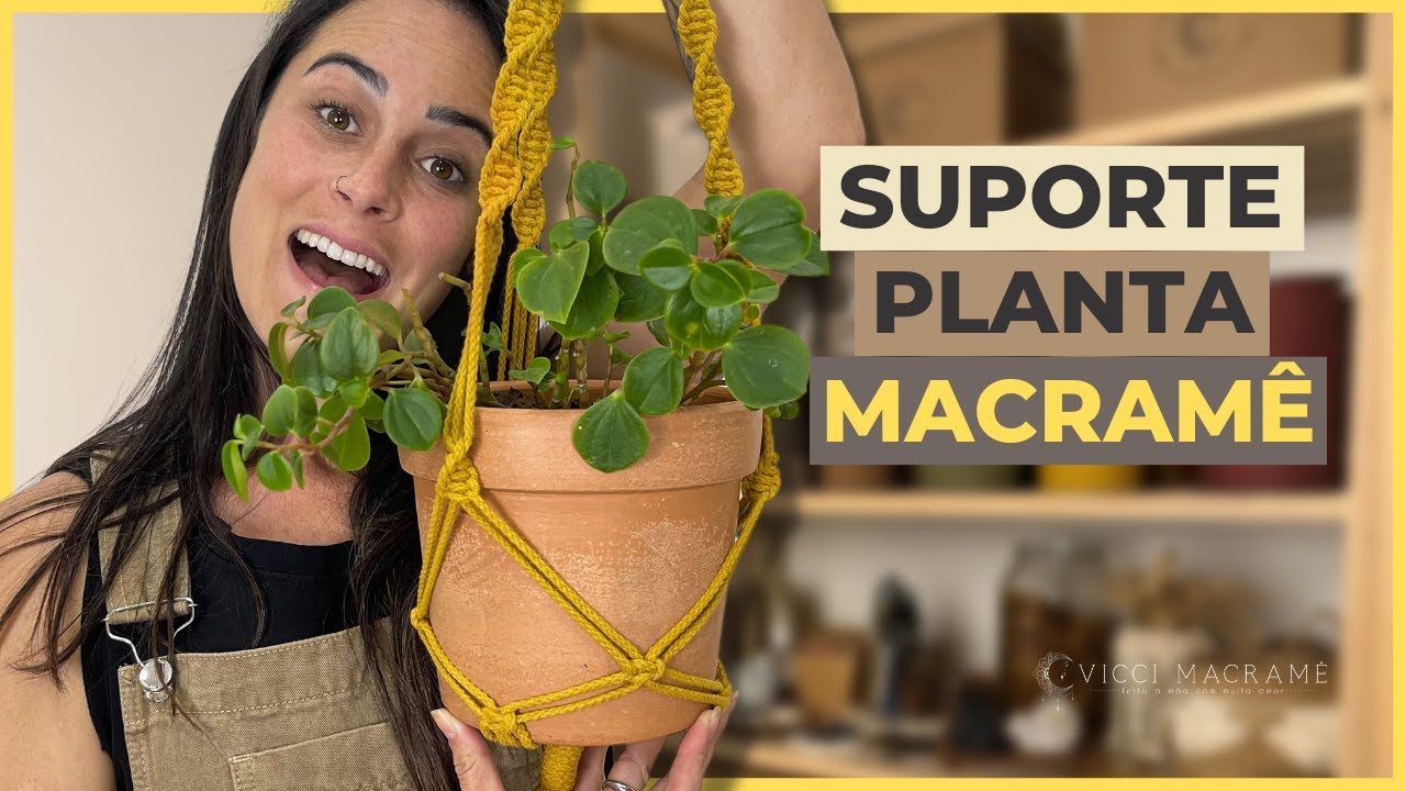 COMO FAZER SUPORTE PARA PLANTAS EM MACRAME
