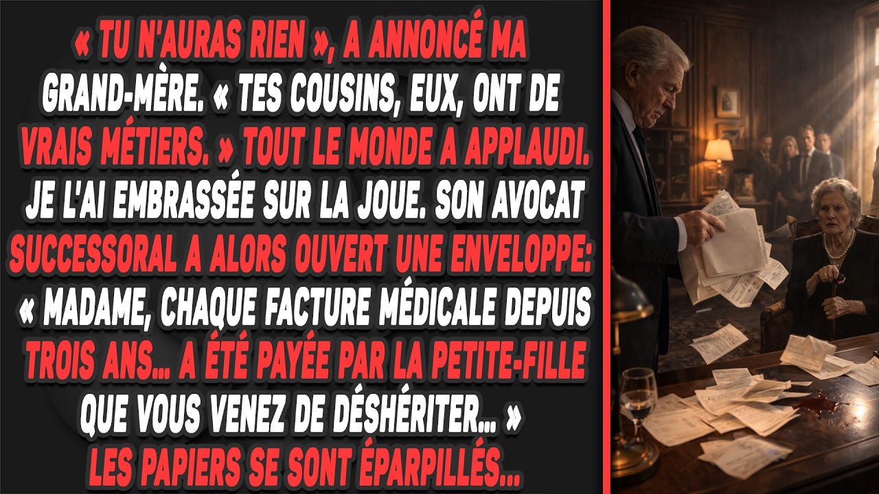 Tu n'auras rien », a annoncé ma grand-mère. «Tes cousins, eux, ont de vrais métiers.» Tout le monde