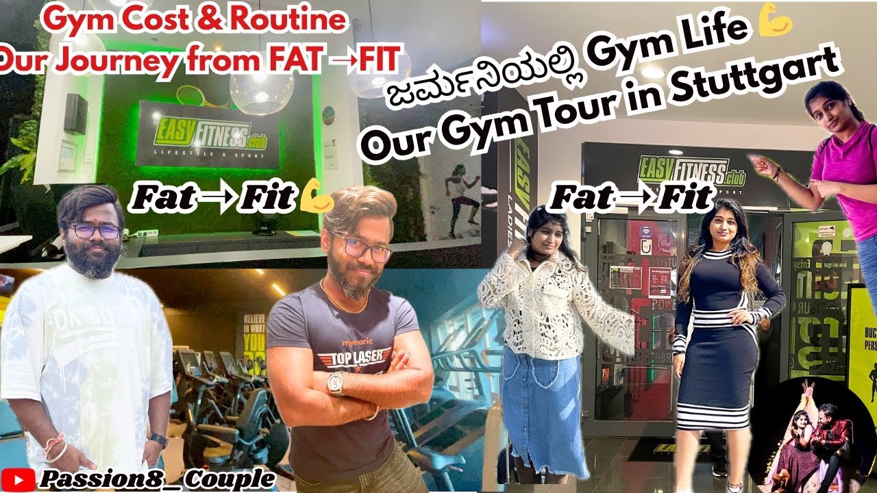 Fat to Fit in Germany 💪🇩🇪 | Gym Tour Stuttgart | Gym Cost & Routine | Dr. Arunkumar| Gagana Catty