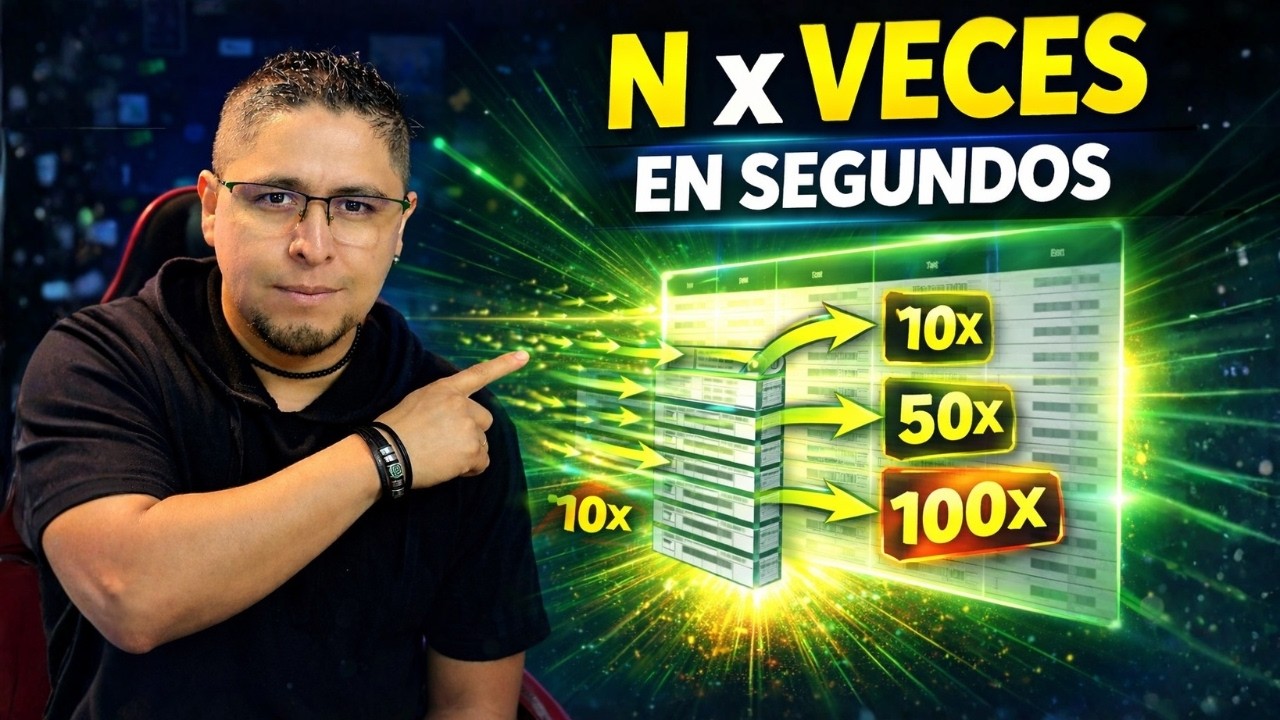 Cómo repetir N número de veces una fila en Excel sin fórmulas ni macros en segundos #excel