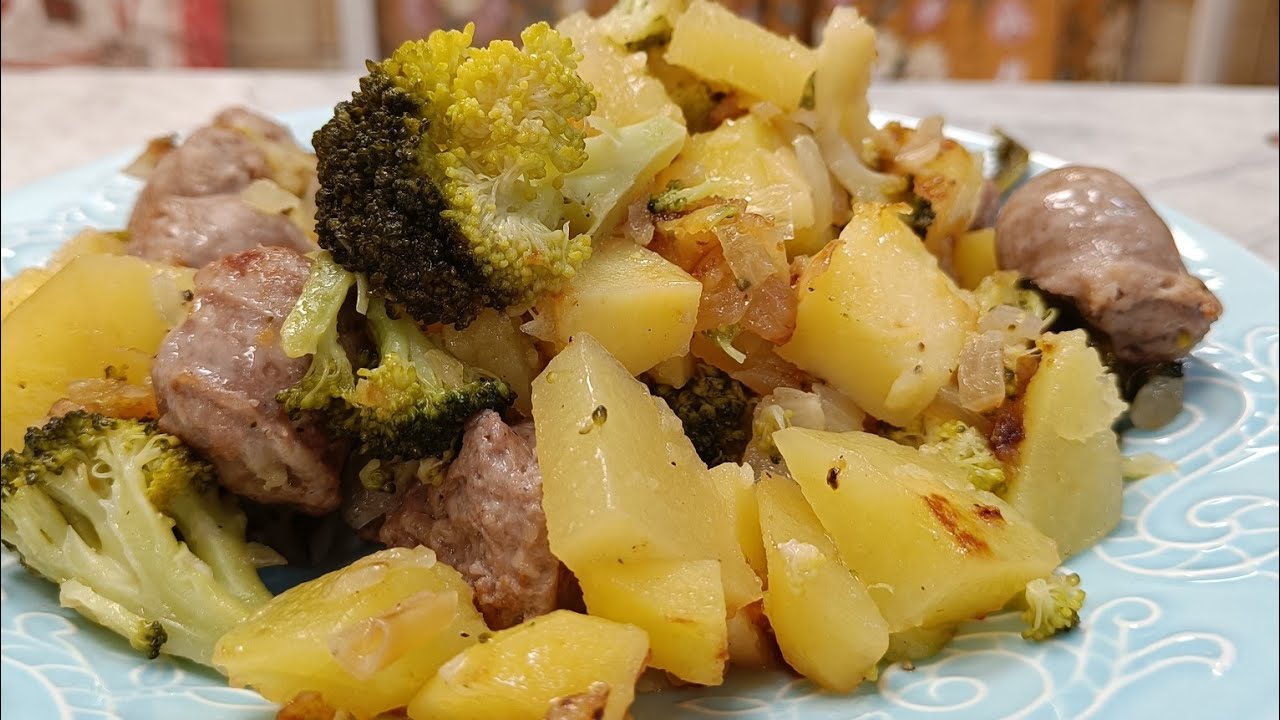 Patate broccoli e salsiccia