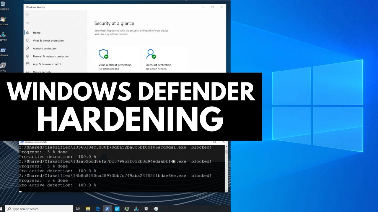 Укрепление и тестирование Защитника Windows на предмет защиты от вредоносных программ