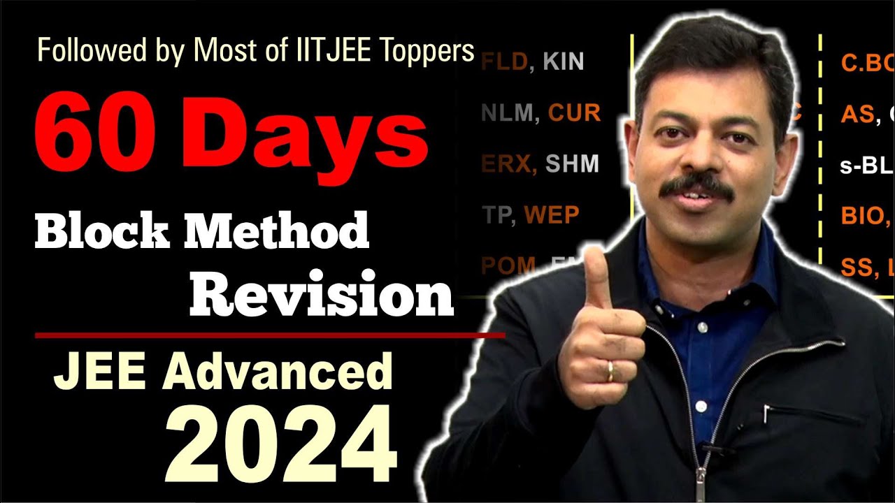 JEE Advanced 2024 : Block Strategy Revision in 60 days