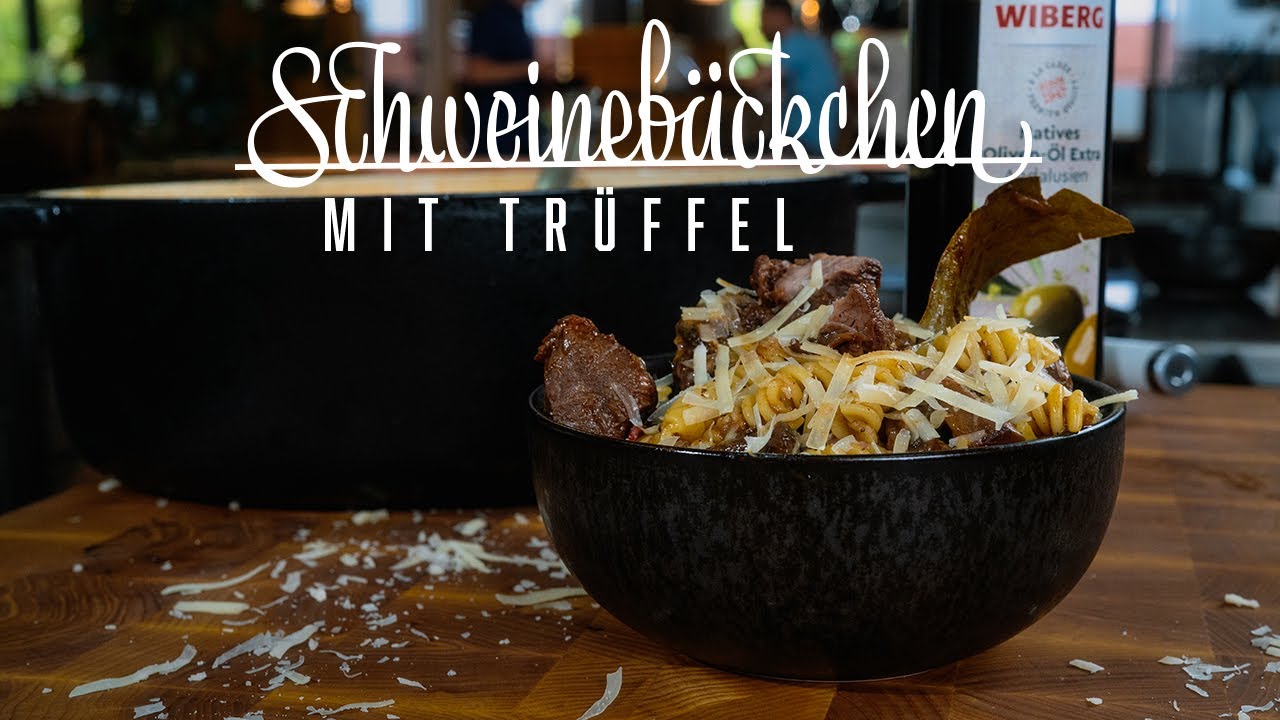 Schweinebäckchen mit Trüffel – Kochen im Tal