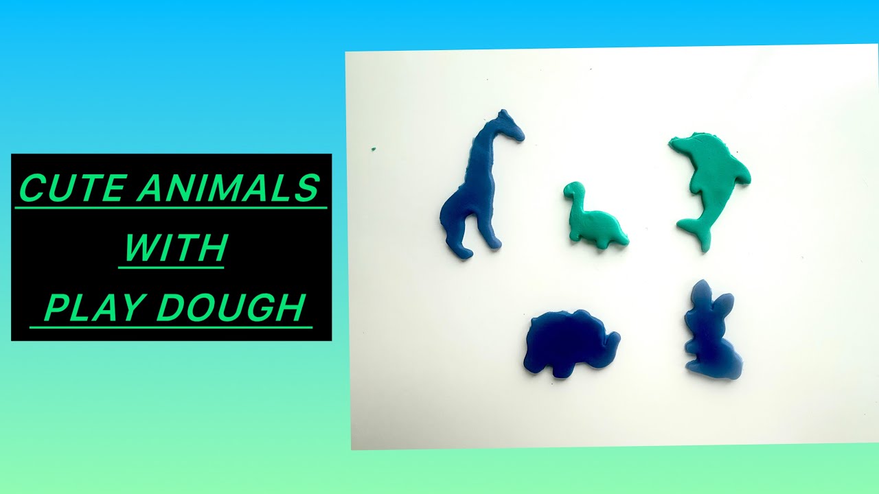 Creating my Favorite animals with play dough 🦒🐘🦖🦕🐬🐰🐇😍😍