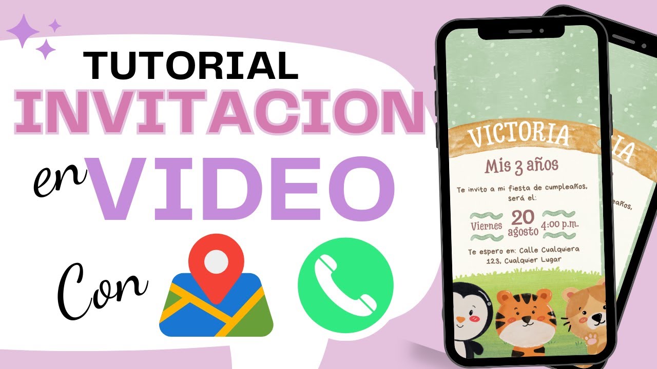Como hacer  invitacion en VIDEO con GPS y Confirmación en WhatsApp