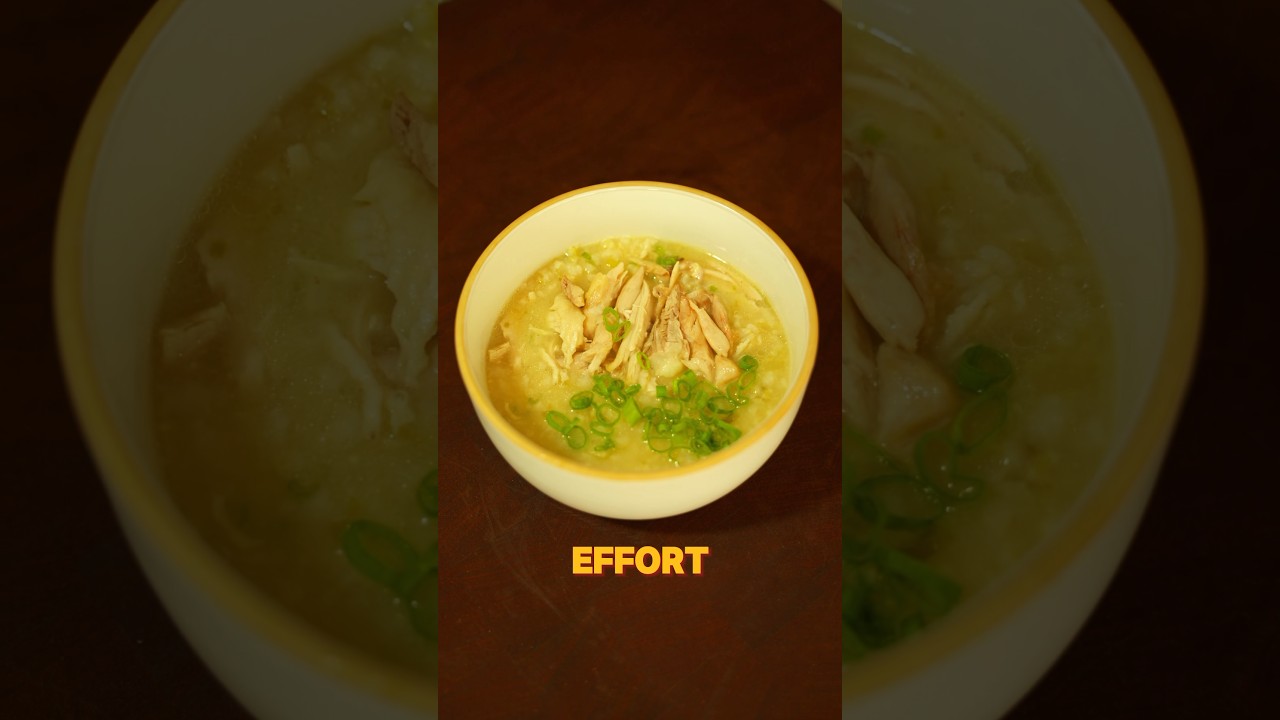 Chicken Congee but with 20% effort