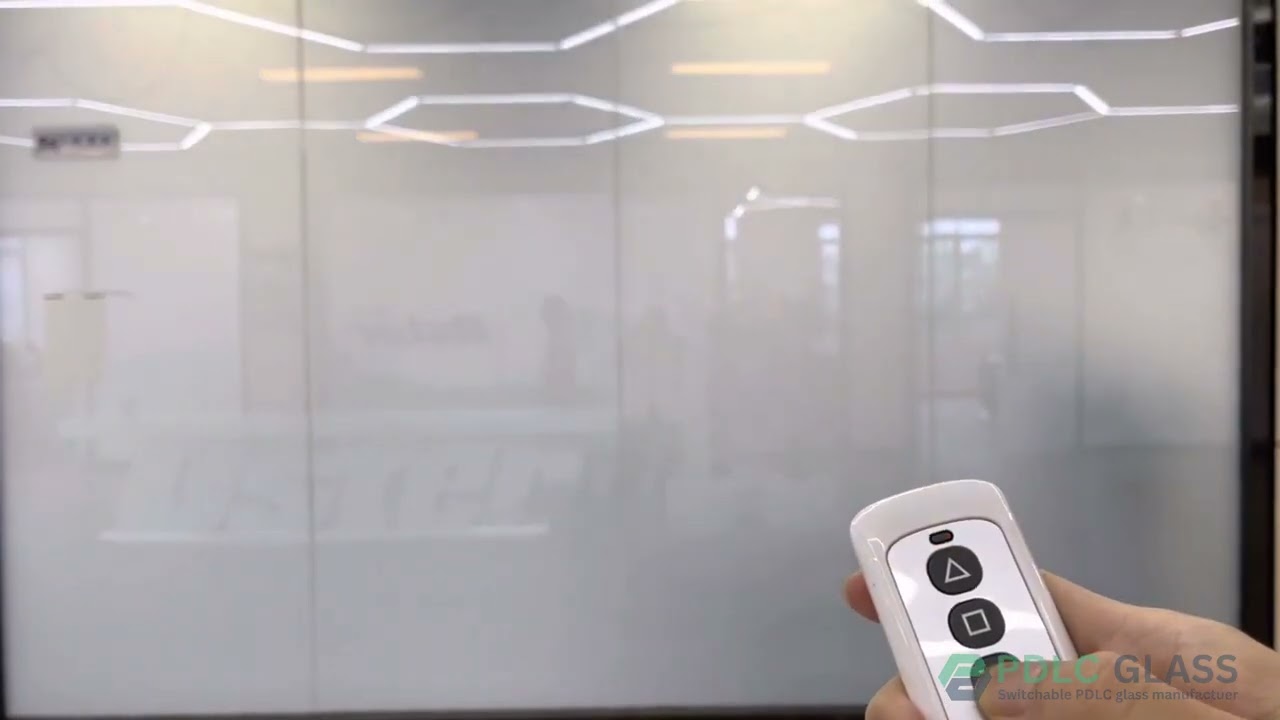 Dimmer control switchable glass partition with remote